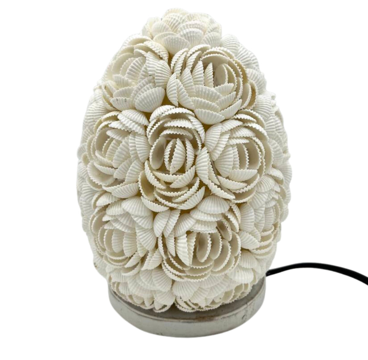 Lampe Ovale en Coquillages – Artisanat Bali, Élégance Côtière - Boho