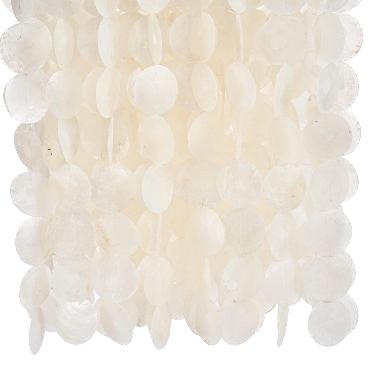 Lustre Balinais en Perles de Nacre - Murmures au Clair de Lune - Naturel (Taille M)