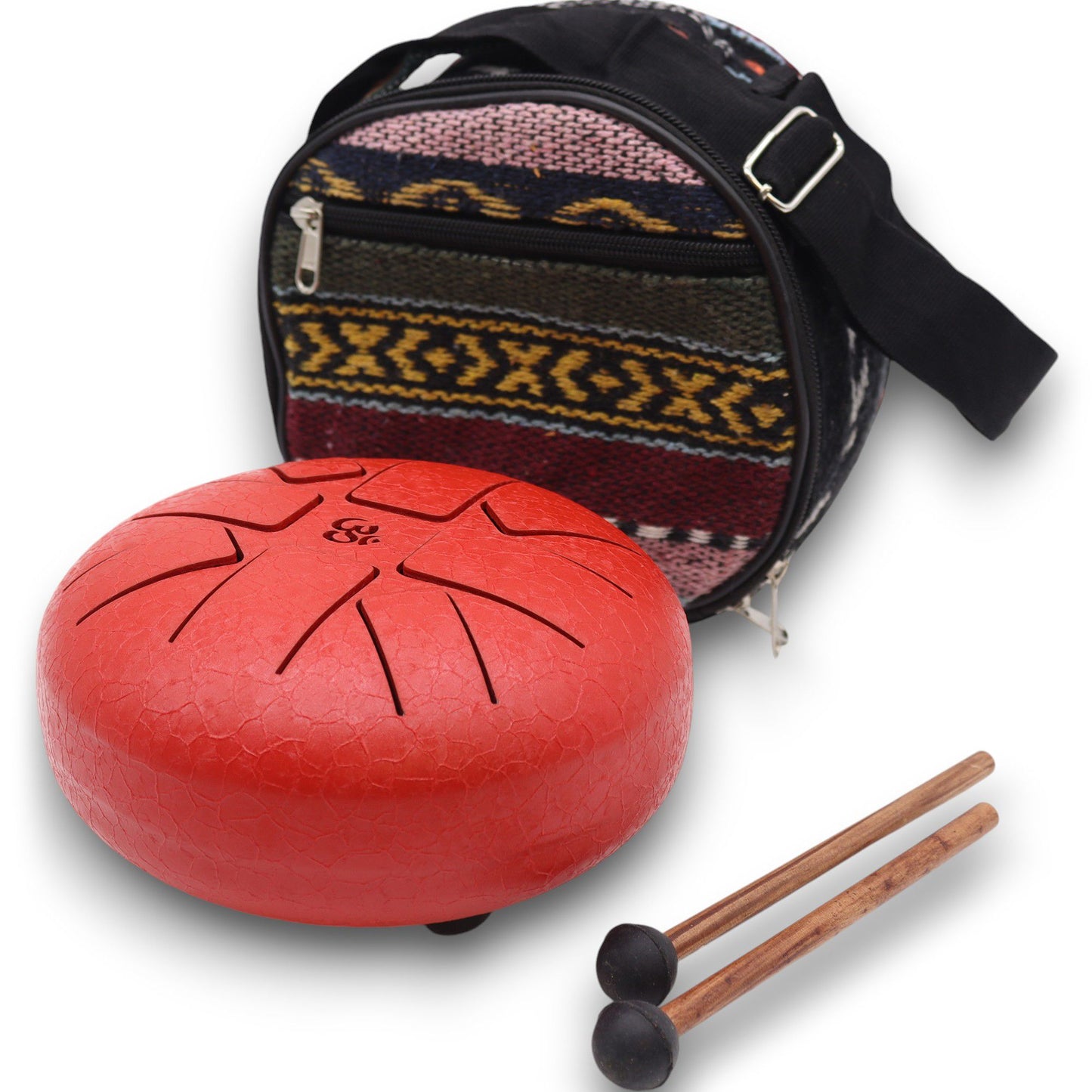 Steel Tongue Happy Drums Om Red- 16cm