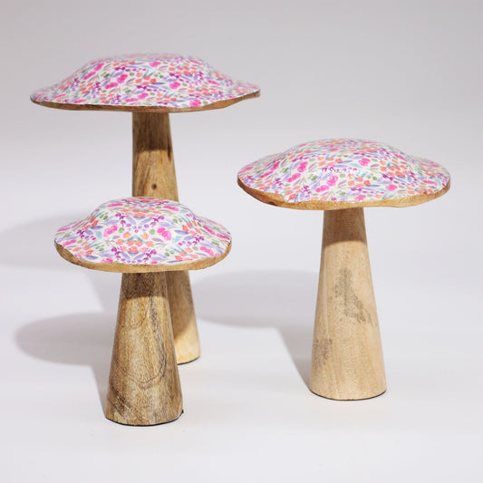 Large Mushroom - 20cm - Pretty Floral