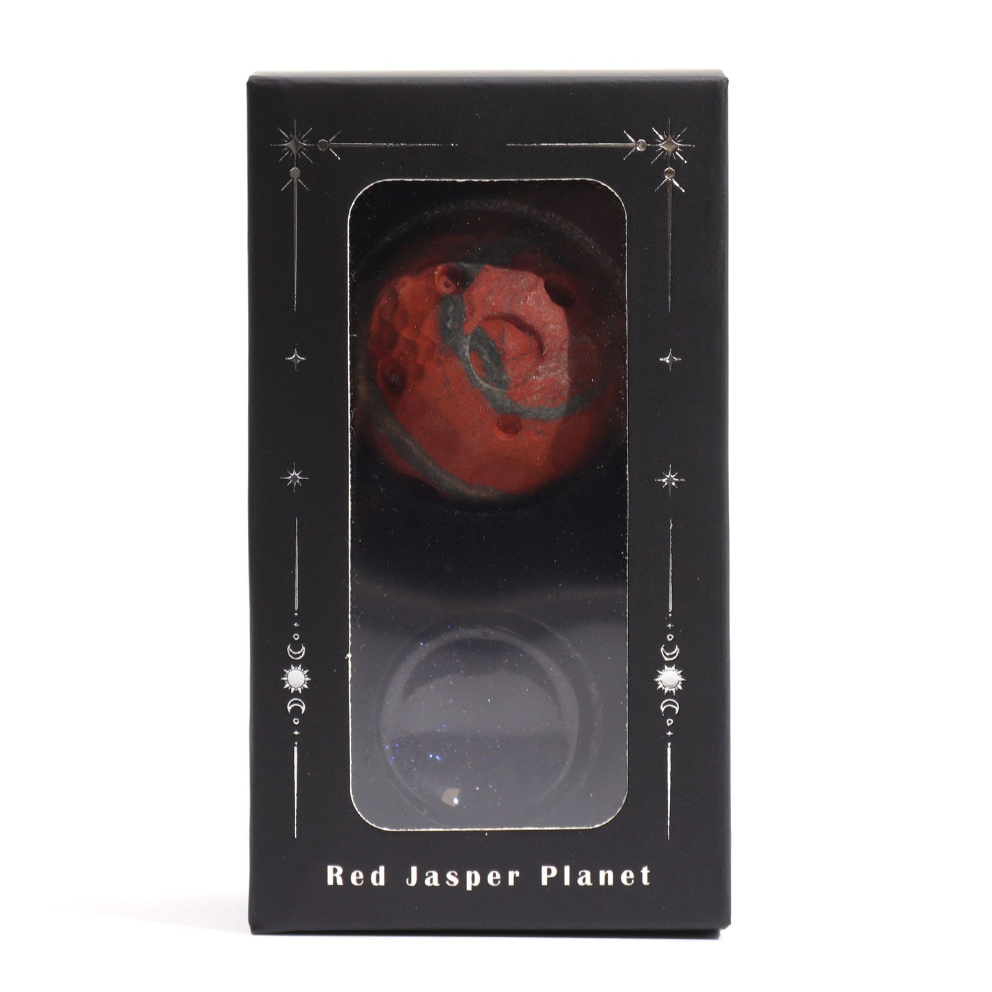 Red Jasper Planet on a Sola Goldstone Stand - 40mm (30x15mm stand)