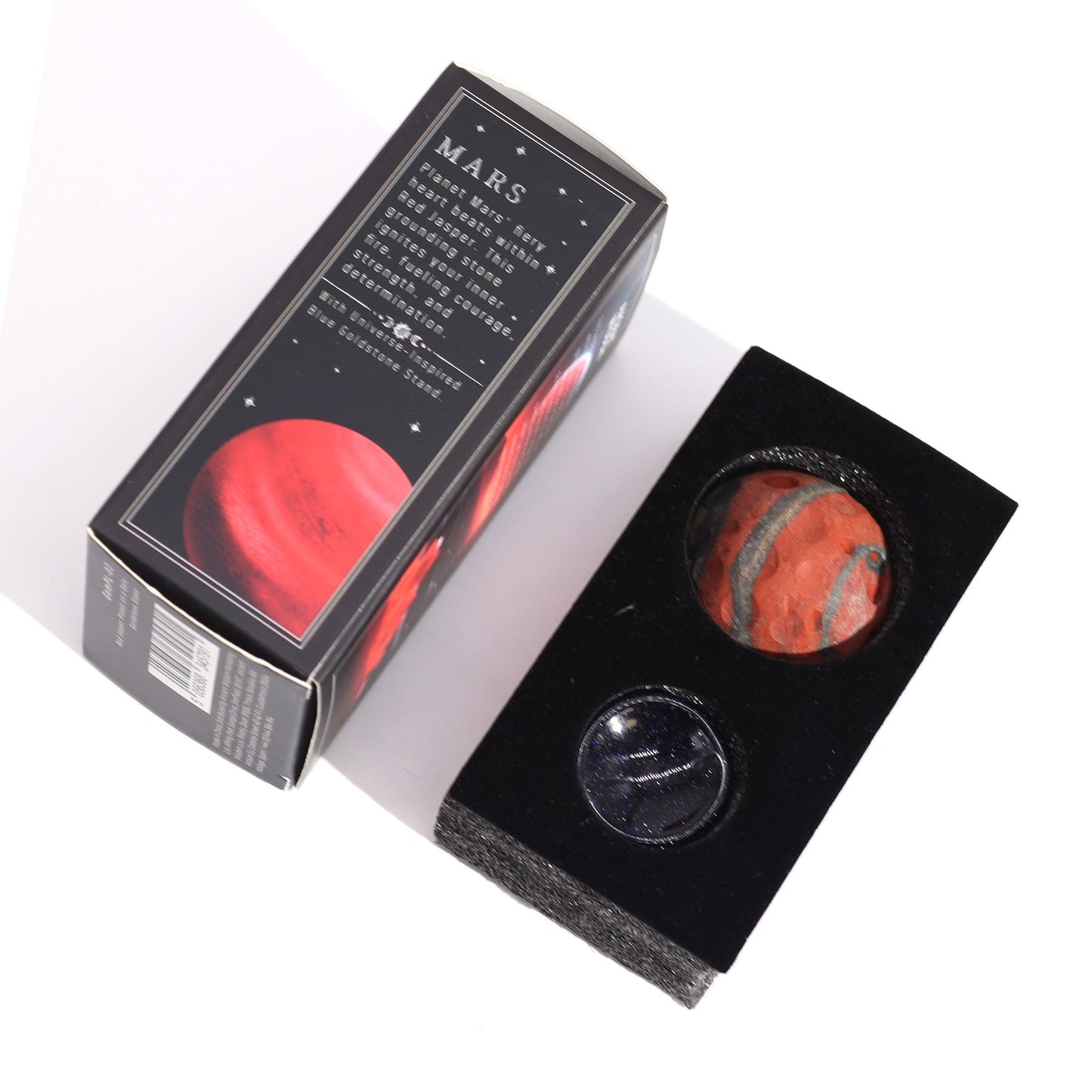 Red Jasper Planet on a Sola Goldstone Stand - 40mm (30x15mm stand)