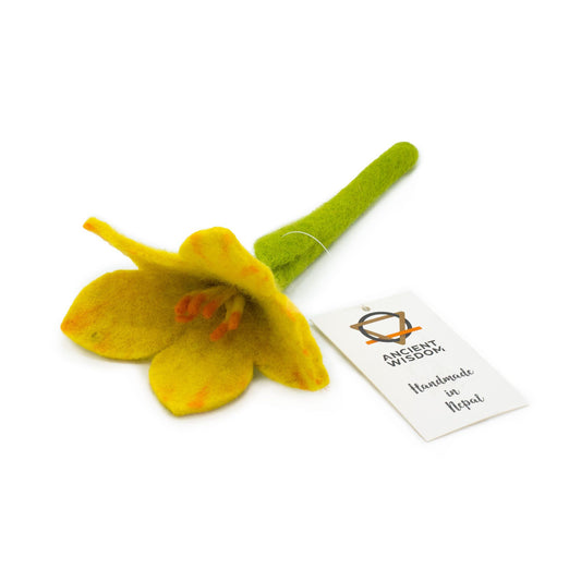 6x Felt Flowers - Lily (assorted colours)