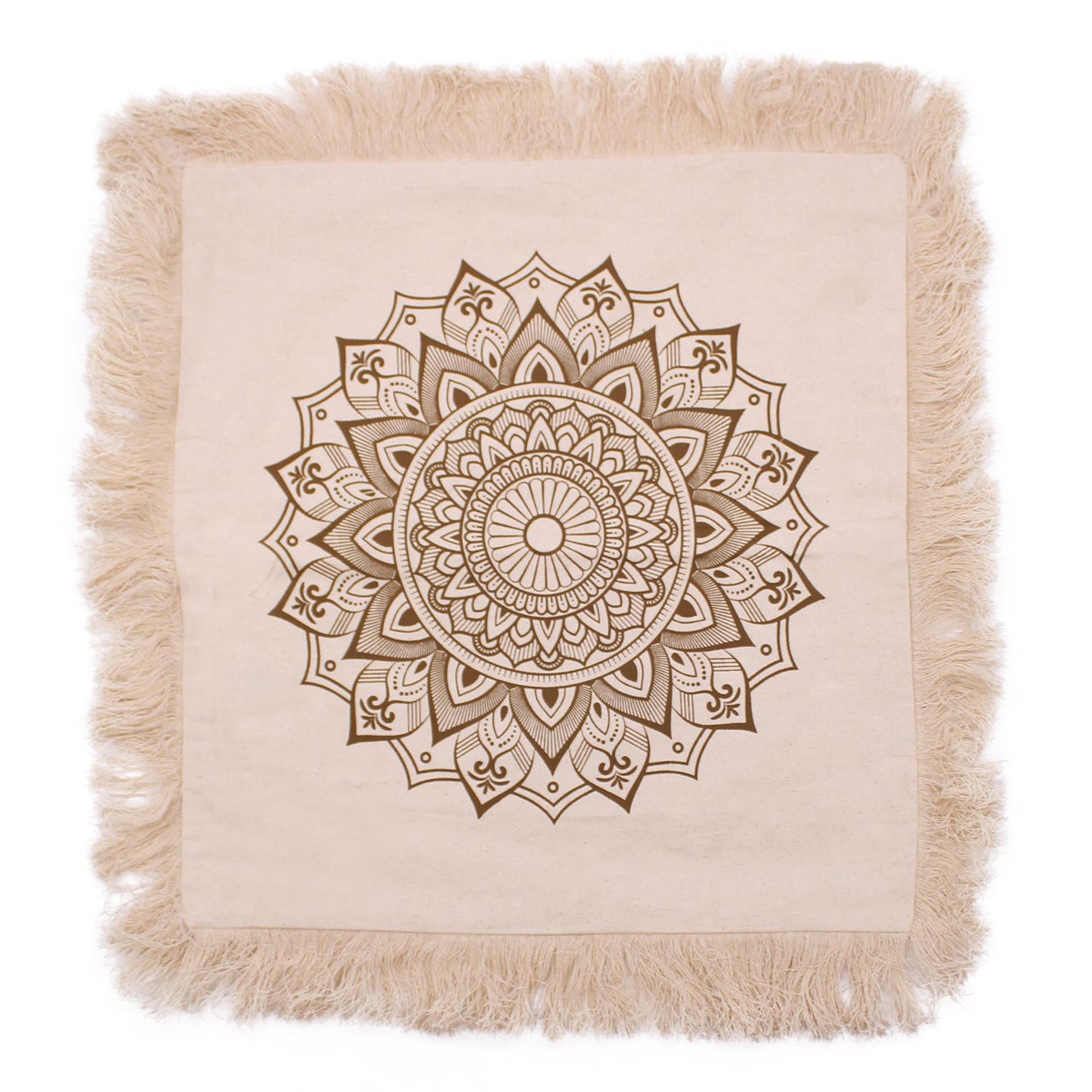 Lotus Mandala Cushion - 45x45cm - bronze