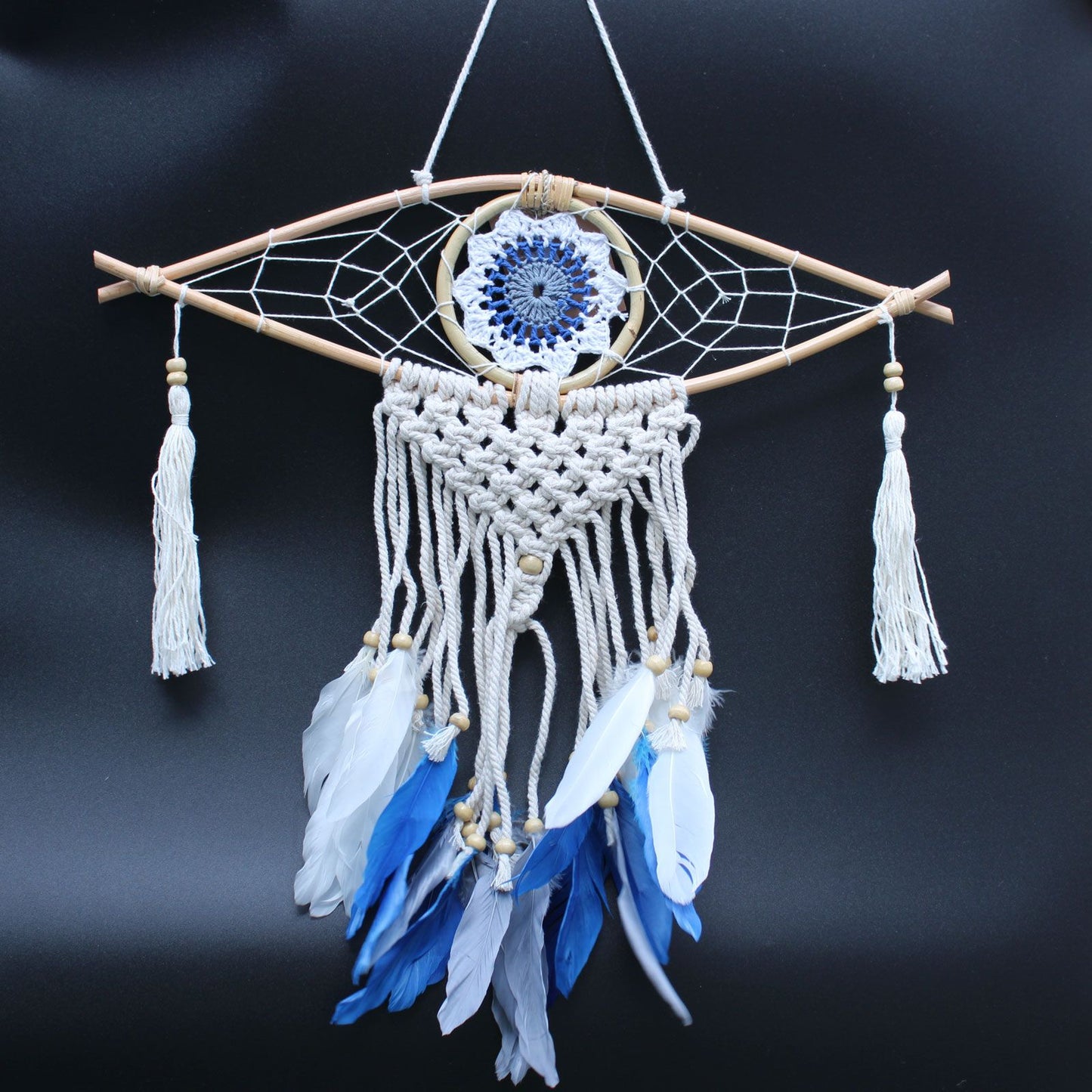 Protection Dream Cather - Sm Macrame Eye Assorted Colours