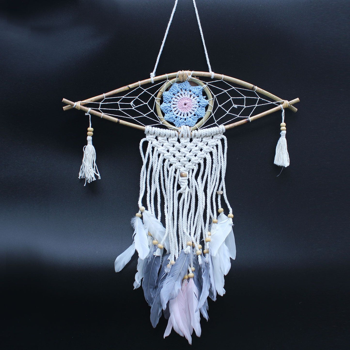 Protection Dream Cather - Sm Macrame Eye Assorted Colours