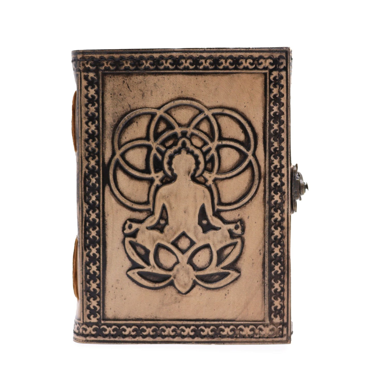 Buddha - Esoteric Notebook - Red Tan - 200 pages Stich Edge- 17.5x12.5x3cm