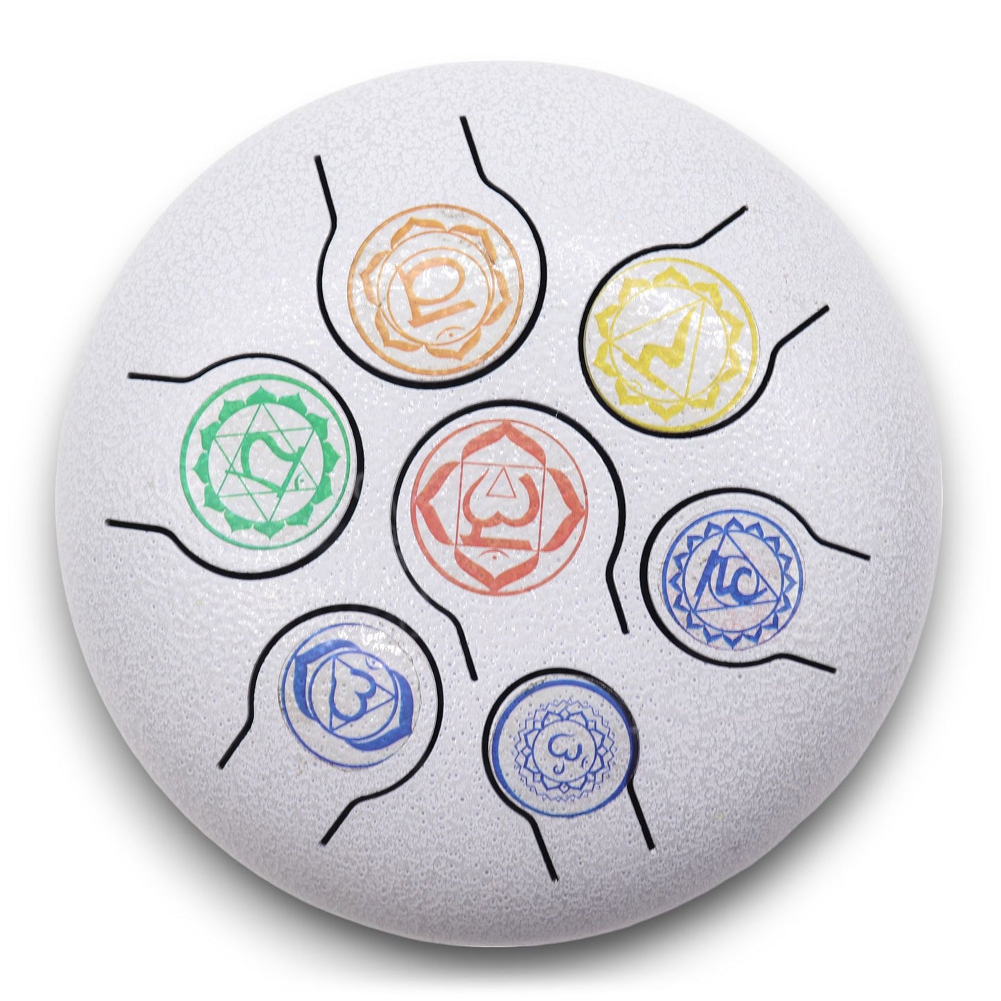 Med Steel Tongue Happy Drums 7 Chakra - 17x13cm