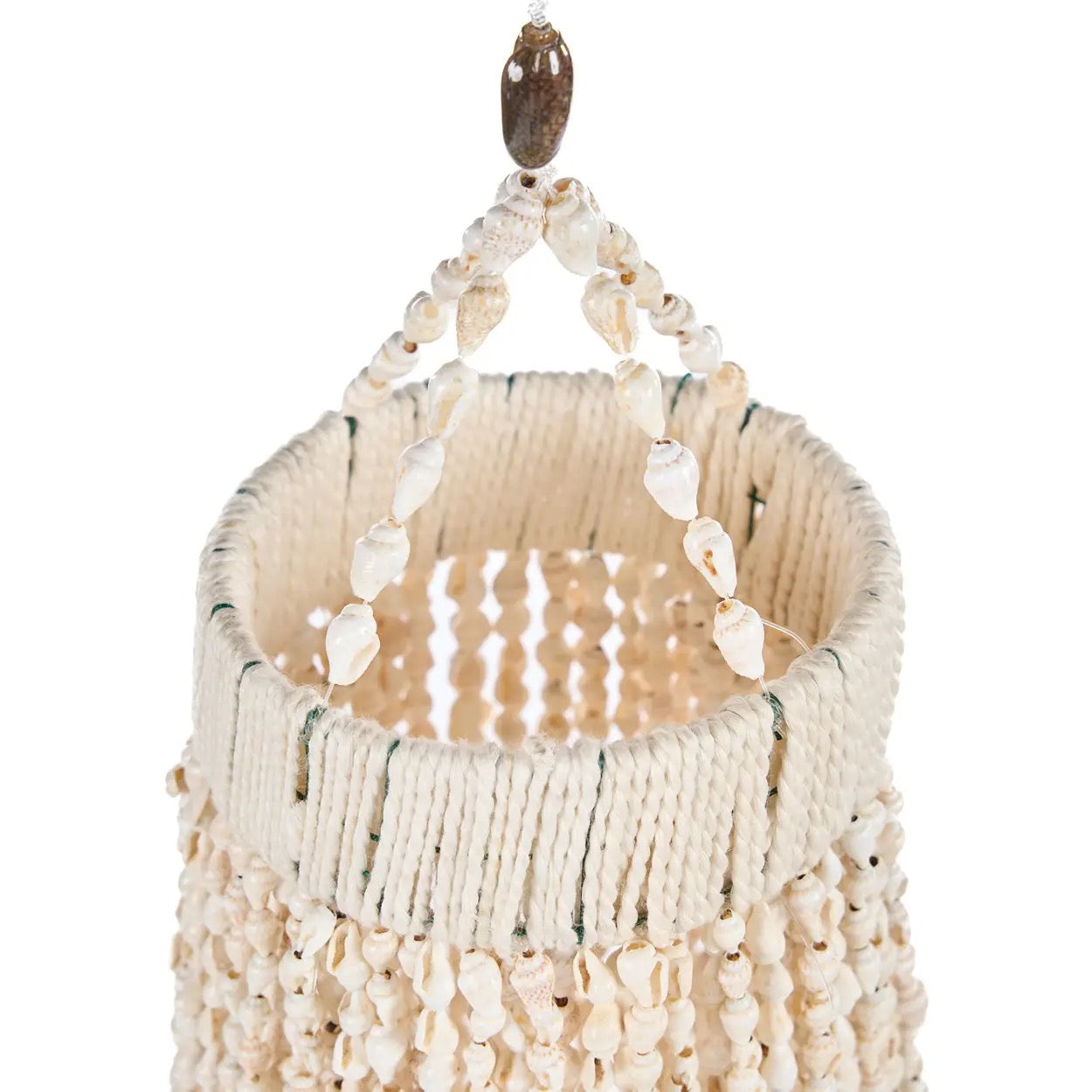 Grand Lustre en Coquillages Ocean Tower - Suspension Artisanale Naturelle - Taille L