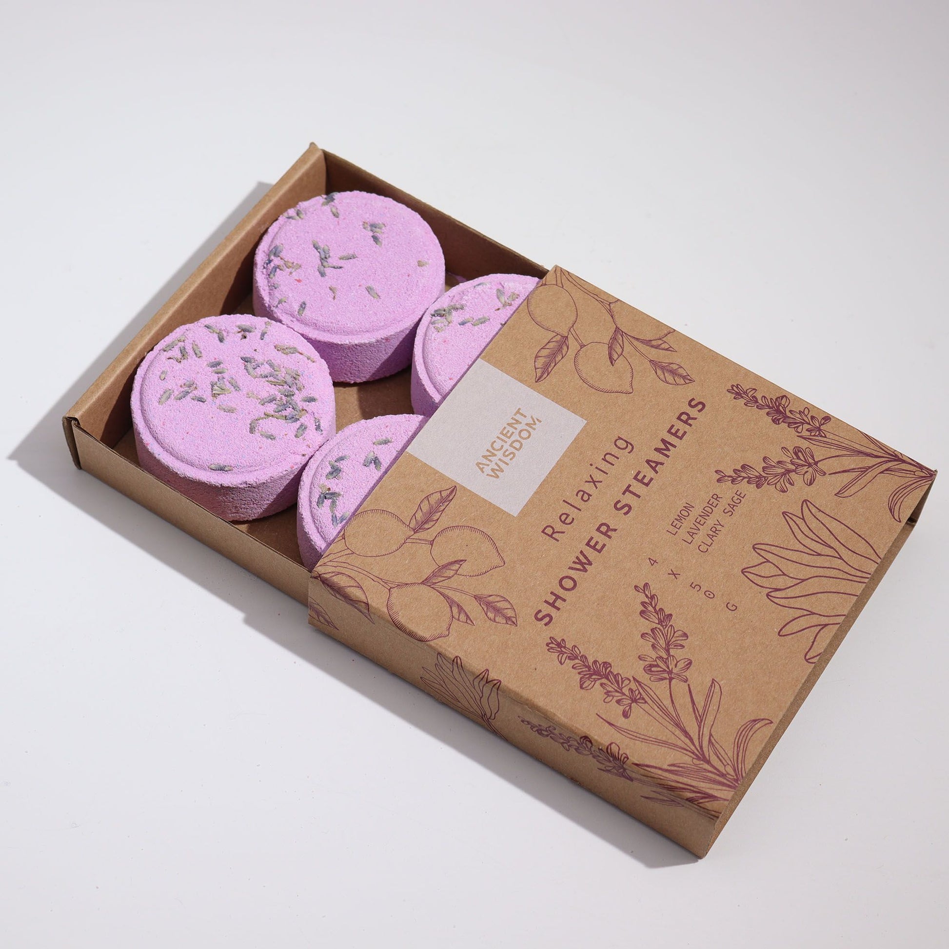 Zen Shower Steamers - Therapy Wellness Quartet - Relaxing (Purple)