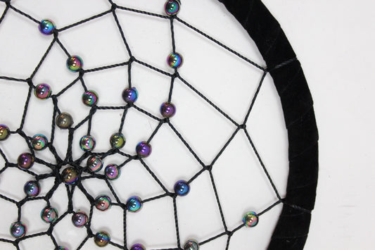 Bali Dreamcatcher - Large Round - Turq/Pink/Purp