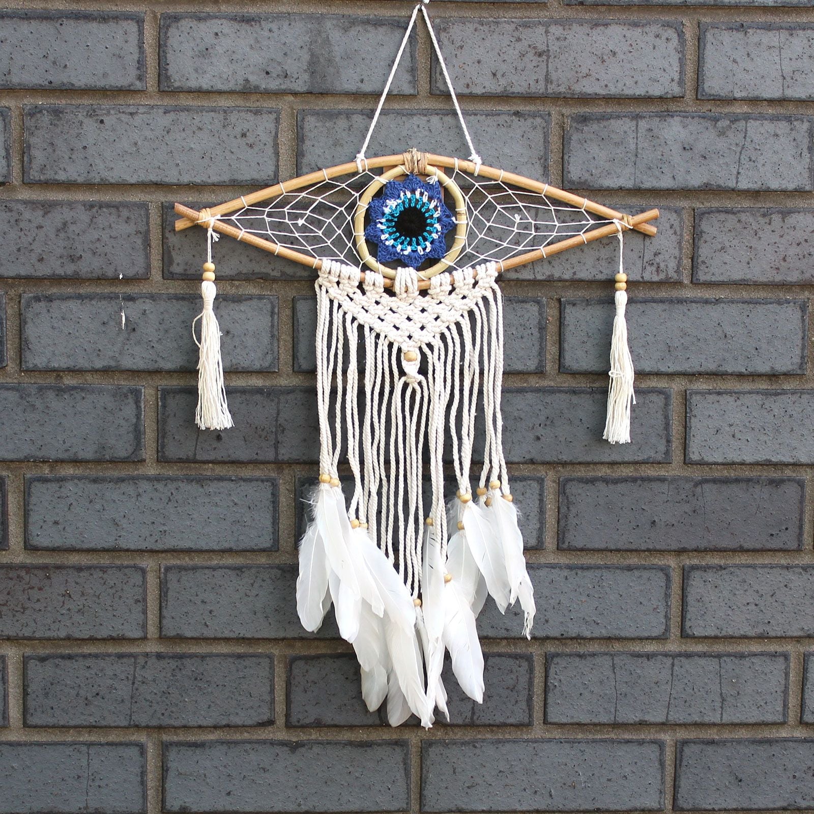 Protection Dream Cather - Sm Macrame Eye Assorted Colours