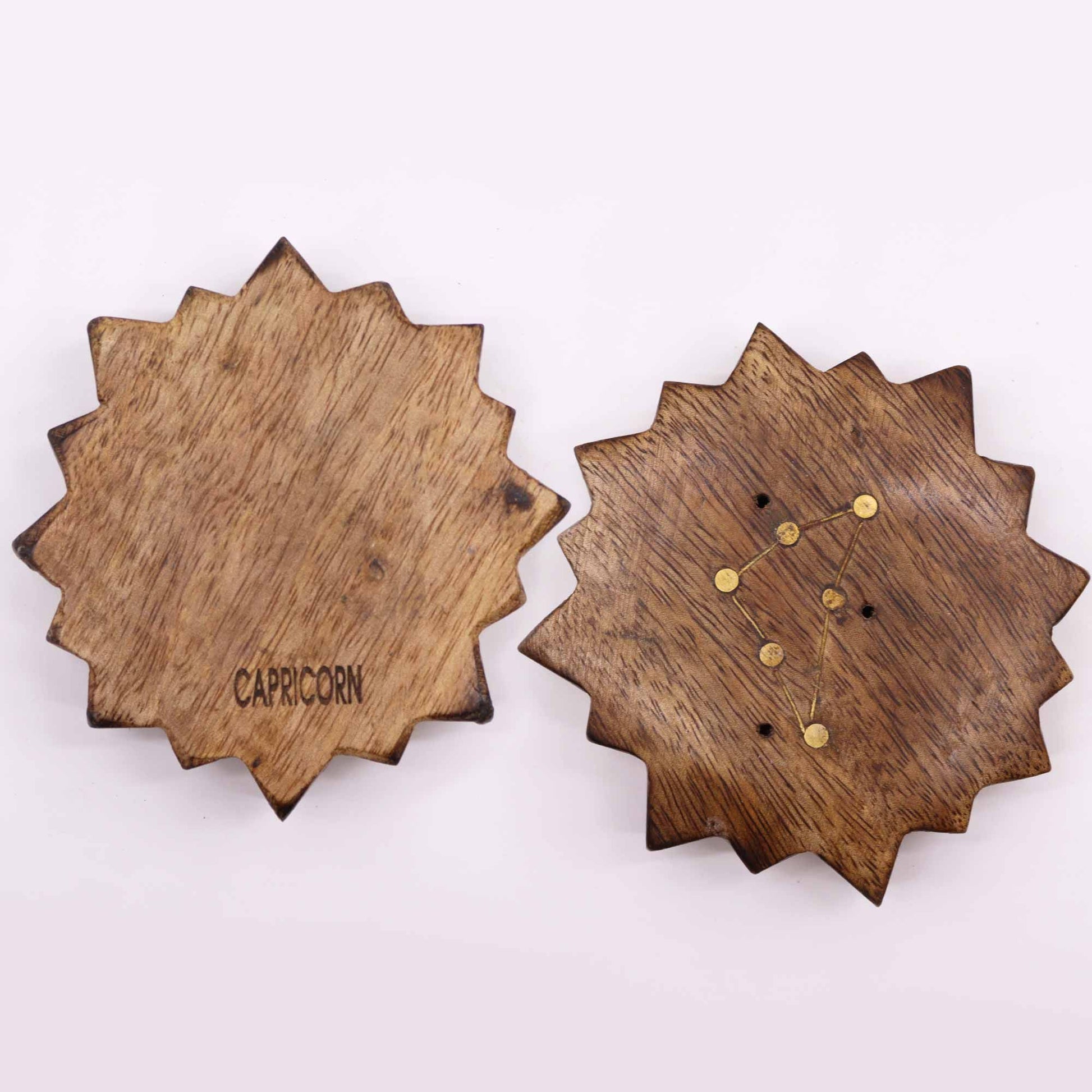 Engraved and Brass Zodiac Sign Incense Burners - Sun
