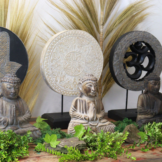 Buddha Feng Shui Set - Classic Mandala - Natural (2 Designs)